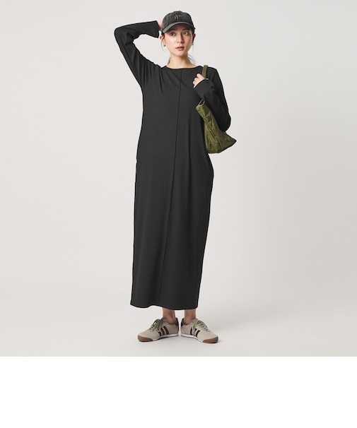 【WEB限定】リブ ロングスリーブ カットソーワンピース