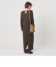 【WEB限定】リブ ロングスリーブ カットソーワンピース