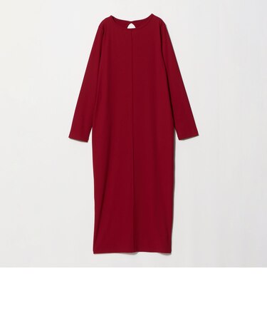【WEB限定】リブ ロングスリーブ カットソーワンピース