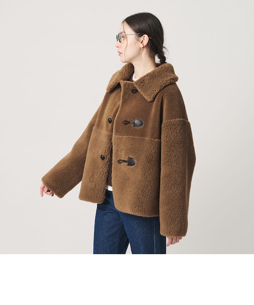 【WEB限定】ボア×フェイクムートン ループボタンジャケット 2WAY