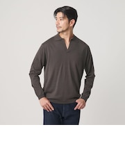 【WEB限定 WARDROBE SMART】マシーンウォッシャブル ウールミックス スキッパー ニット