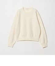 ロゴクルーネック ニットプルオーバー ウォッシャブル