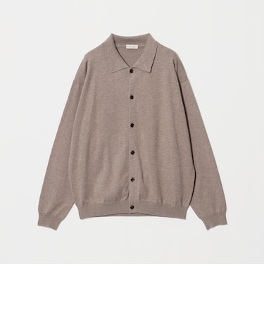 コットン カシミヤ ニット ポロカラー ジャケット ウォッシャブル