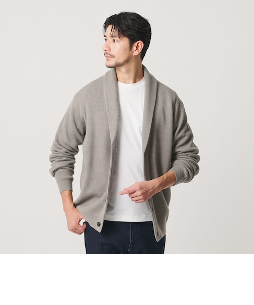 【WEB限定 WARDROBE SMART】ウォッシャブル ショールカラー カーディガン