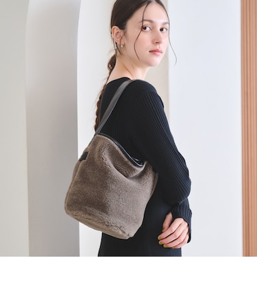 【別注】<Folna>トグル ムートンライク ワンショルダーバッグ