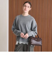ウールカシミヤ アクア クルーネックニット