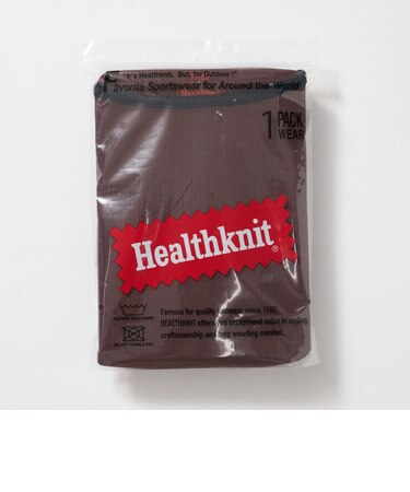 <Healthknit>チューブラー リブ パイピング クルー ロング スリーブ カットソー