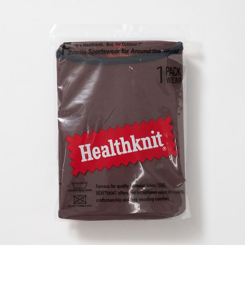 <Healthknit>チューブラー リブ パイピング クルー ロング スリーブ カットソー