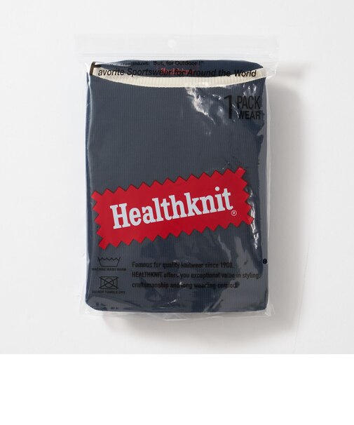 <Healthknit>チューブラー リブ パイピング クルー ロング スリーブ カットソー