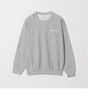 ＜Charcoal＞ダメージ＆プリント スウェットプルオーバー