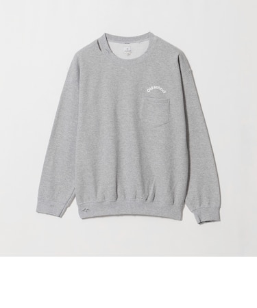 ＜Charcoal＞ダメージ＆プリント スウェットプルオーバー
