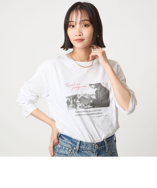 【WEB限定】<at ease>フォトプリント ロングスリーブ Tシャツ