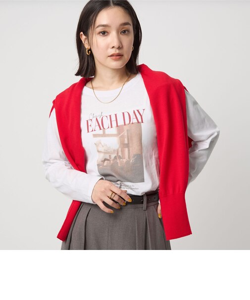 【WEB限定】<at ease>フォトプリント ロングスリーブ Tシャツ