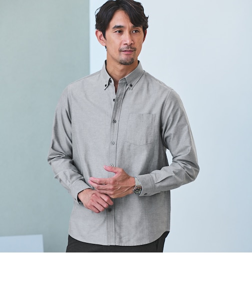 【WEB限定】JUST fit デイリー オックスフォード ボタンダウン シャツ