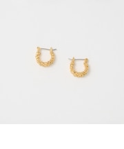 ギザギザ フープピアス