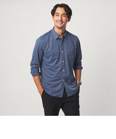 【WEB限定】JUST fit トリコット ドレープ シャツ