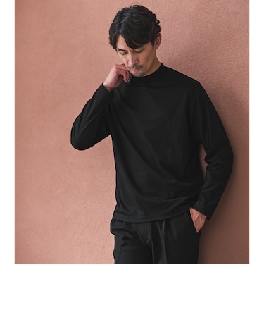 【WEB限定】JUST fit デイリーモック 長袖 Tシャツ -吸水速乾・抗菌-