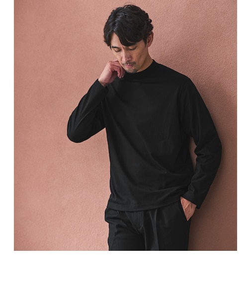 【WEB限定】JUST fit デイリーモック 長袖 Tシャツ -吸水速乾・抗菌-