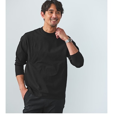 【WEB限定】JUST fit クリーン カノコ モックネック 長袖 Tシャツ -抗菌-