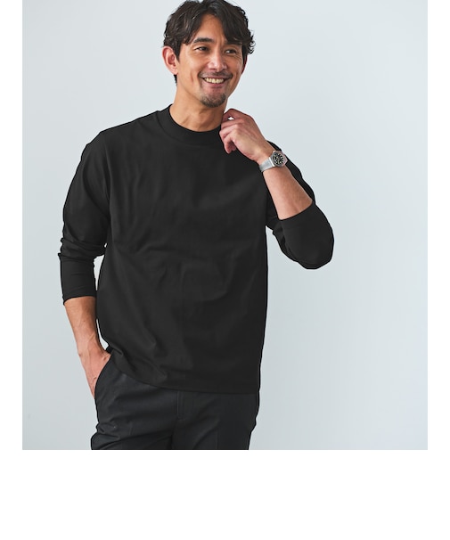 【WEB限定】JUST fit クリーン カノコ モックネック 長袖 Tシャツ -抗菌-