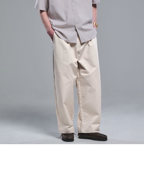 【WEB限定】＜3/2 WORKS＞GLR ワイドチノ チノパンツ