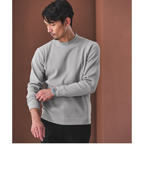 【WEB限定】JUST fit デイリー アゼ モックネック ニット