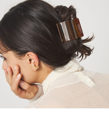 【WEB限定】スクエアマーブル ヘアクリップ