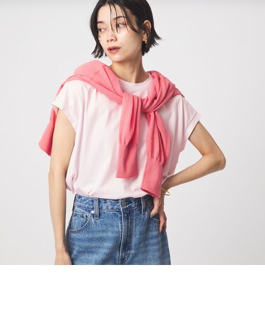 グロッシー フレンチスリーブ Tシャツ 制菌