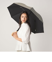 【別注】<because>パイピング アンブレラ 長傘 晴雨兼用 レイン UVカット