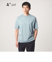 A+ COOL スムース クルーネック カットソー -接触冷感・抗菌-