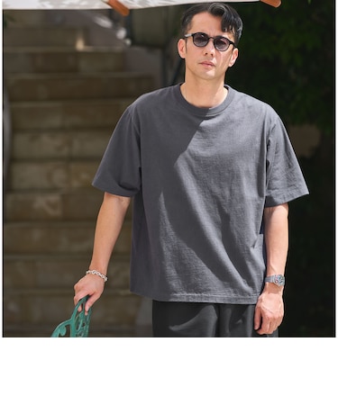 オーバーダイ クルーネック 半袖 Tシャツ カットソー