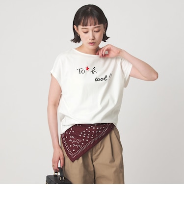 <To b. by agnes b.コラボ>ロゴ フレンチスリーブ Tシャツ