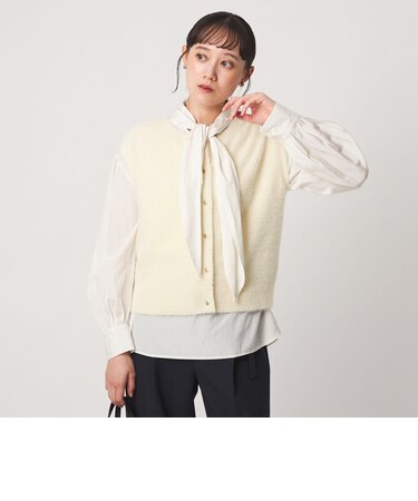 フラッフフェザー 2WAY フレンチスリーブ ニット