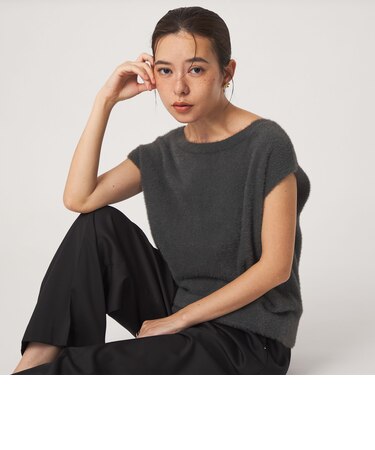 フラッフフェザー 2WAY フレンチスリーブ ニット