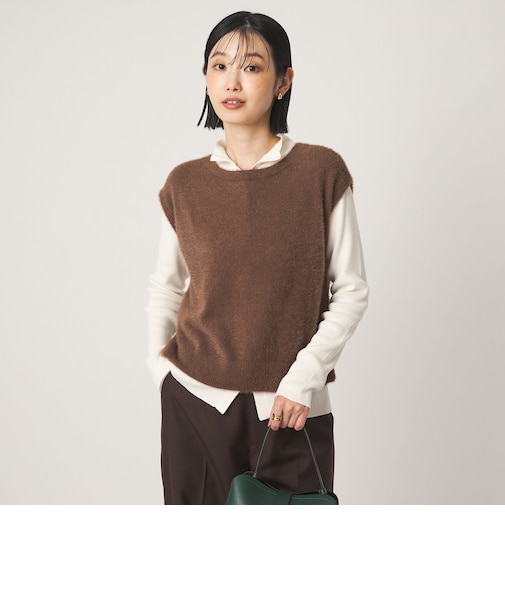 フラッフフェザー 2WAY フレンチスリーブ ニット