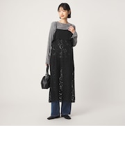 レース レイヤード キャミソール ワンピース
