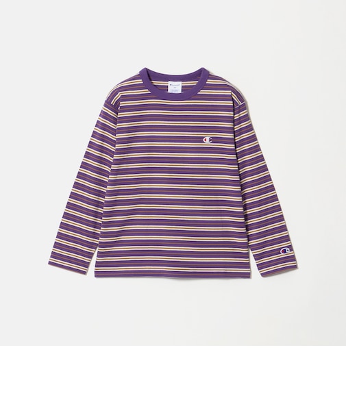 <Champion>ボーダー ロングスリーブ Tシャツ / キッズ 140cm-160cm