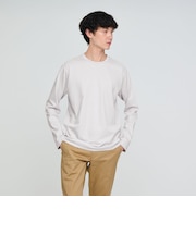 オーガニック コットン ポンチ クルーネック 長袖 Tシャツ