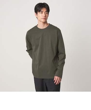 オーガニック コットン ポンチ クルーネック 長袖 Tシャツ