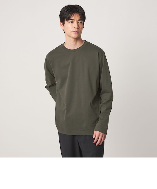 オーガニック コットン ポンチ クルーネック 長袖 Tシャツ