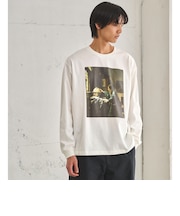 フェルメール クルーネック プリント 長袖 Tシャツ