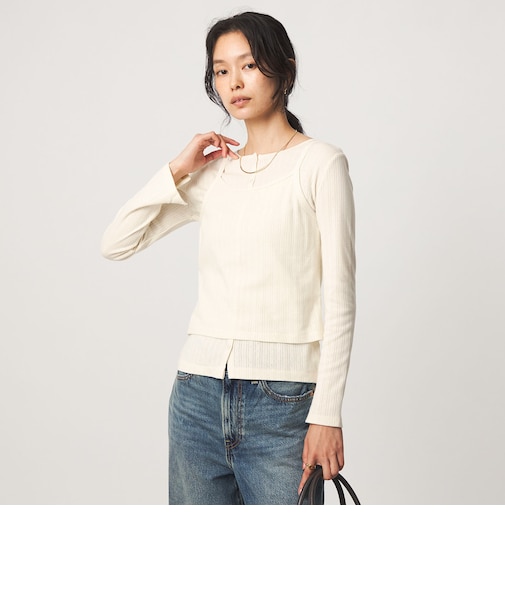 【別注】<Healthknit>レイヤード プルオーバーカットソー