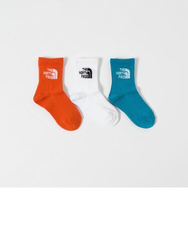 <THE NORTH FACE>ロゴ 3P クルーソックス / キッズ 19cm-21cm