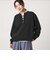 【WEB限定】＜at ease＞ダブルフェイス レースアップ プルオーバー カットソー