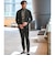 【WEB限定】JUST fit ウールライク ナロー セットアップ ジャケット＆パンツ -ストレッチ-
