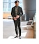 【WEB限定】JUST fit ウールライク ナロー セットアップ ジャケット＆パンツ -ストレッチ-