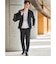 【WEB限定】JUST fit ウールライク ナロー セットアップ ジャケット＆パンツ -ストレッチ-