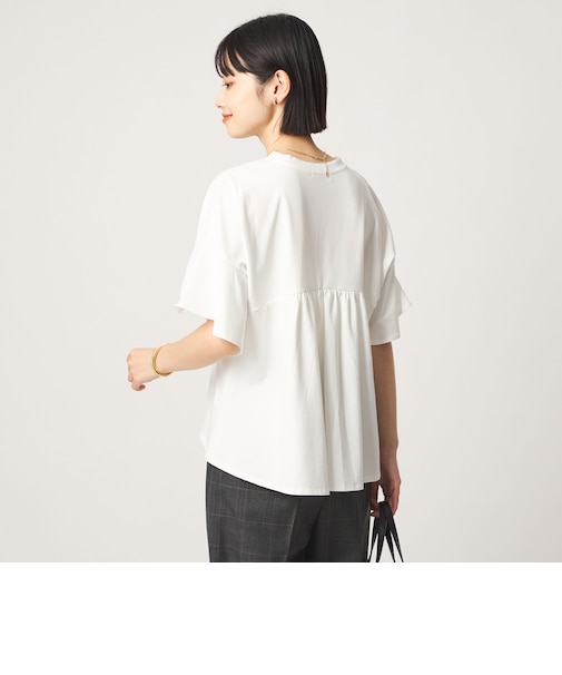 【WEB限定】袖フリル プルオーバー カットソー 接触冷感 UVカット 遮熱
