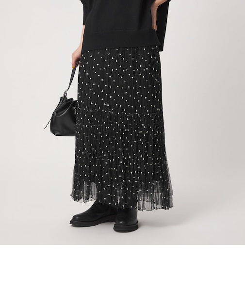 ［size SHORT/TALLあり］2WAY シシュウ チュール スカート