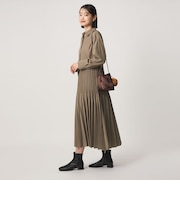 ［size SHORT/TALLあり］ワッシャー プリーツ ロングスリーブ ワンピース